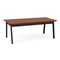 Lesro Newport Coffee Table Metal Frame 20x40in High Pressure Laminate Top, Black, Blossom Cherry top NP0840 - alternate 1